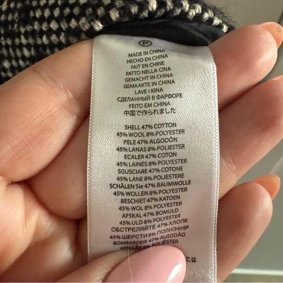 Michael Kors black & white wool tweed drop waist sheath dress - size 0 (XS) - Picture 8 of 8